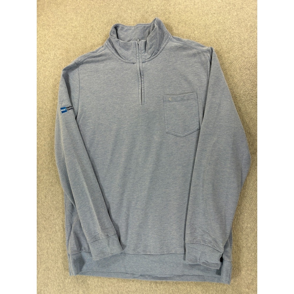 Criquet‎ Crossroads 1/4 Zip Stitched Pullover Sweater (Men's XL) Blue